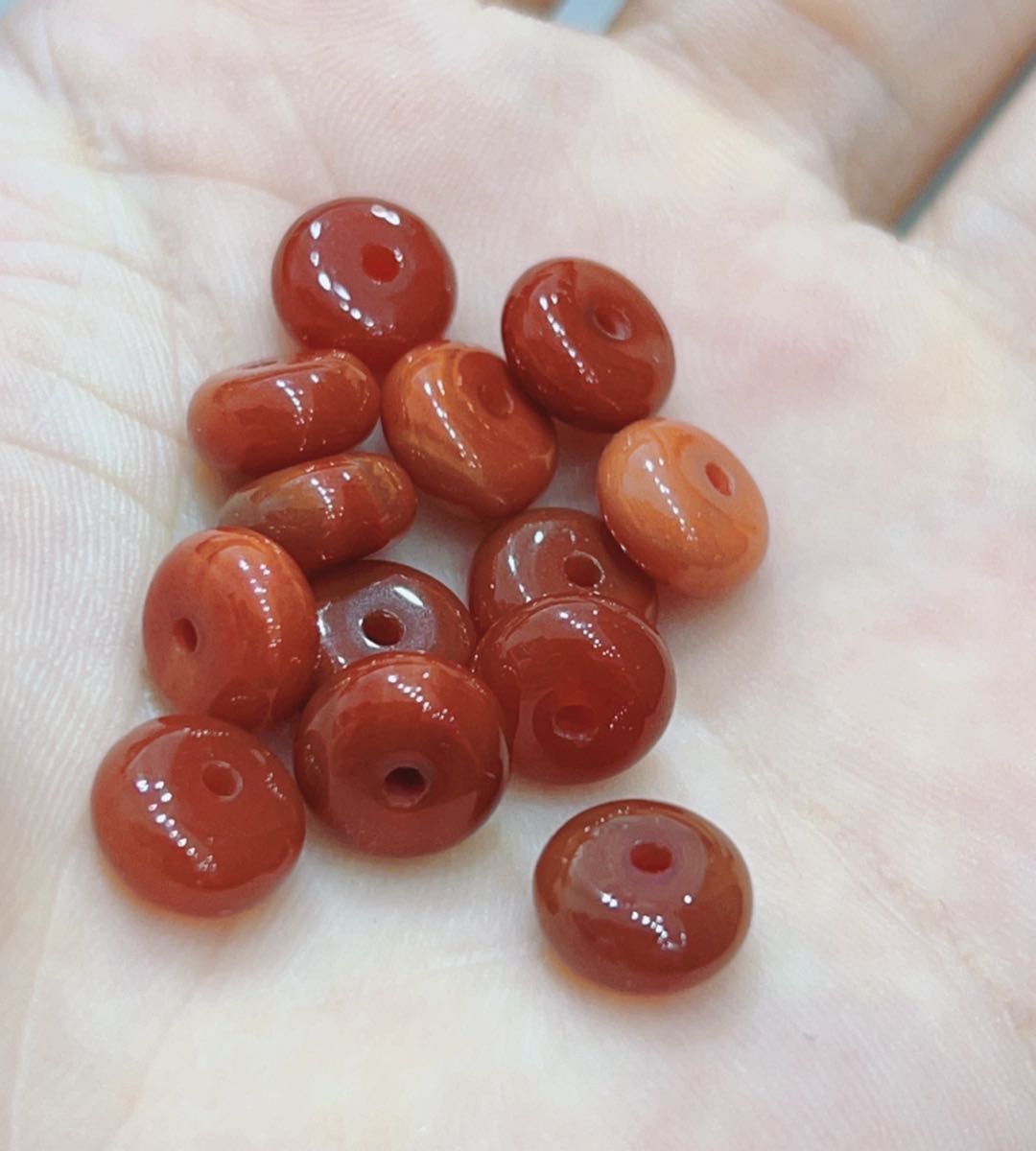 Red Agate Flat Bead（Small）